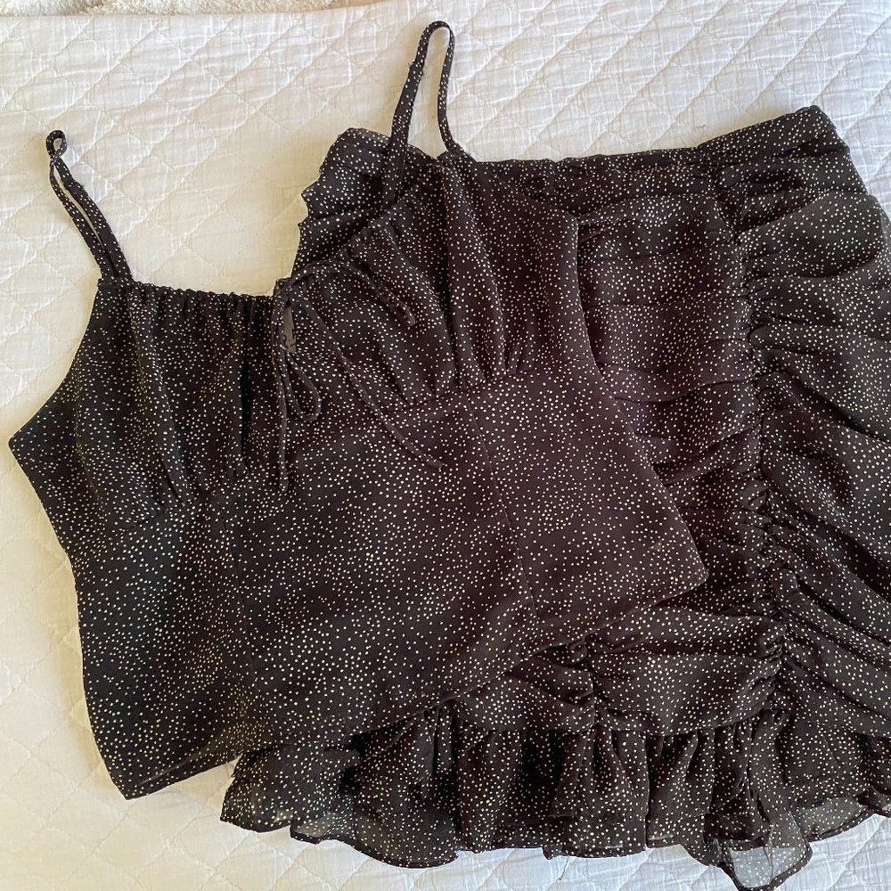 Black Tank & Skirt Set